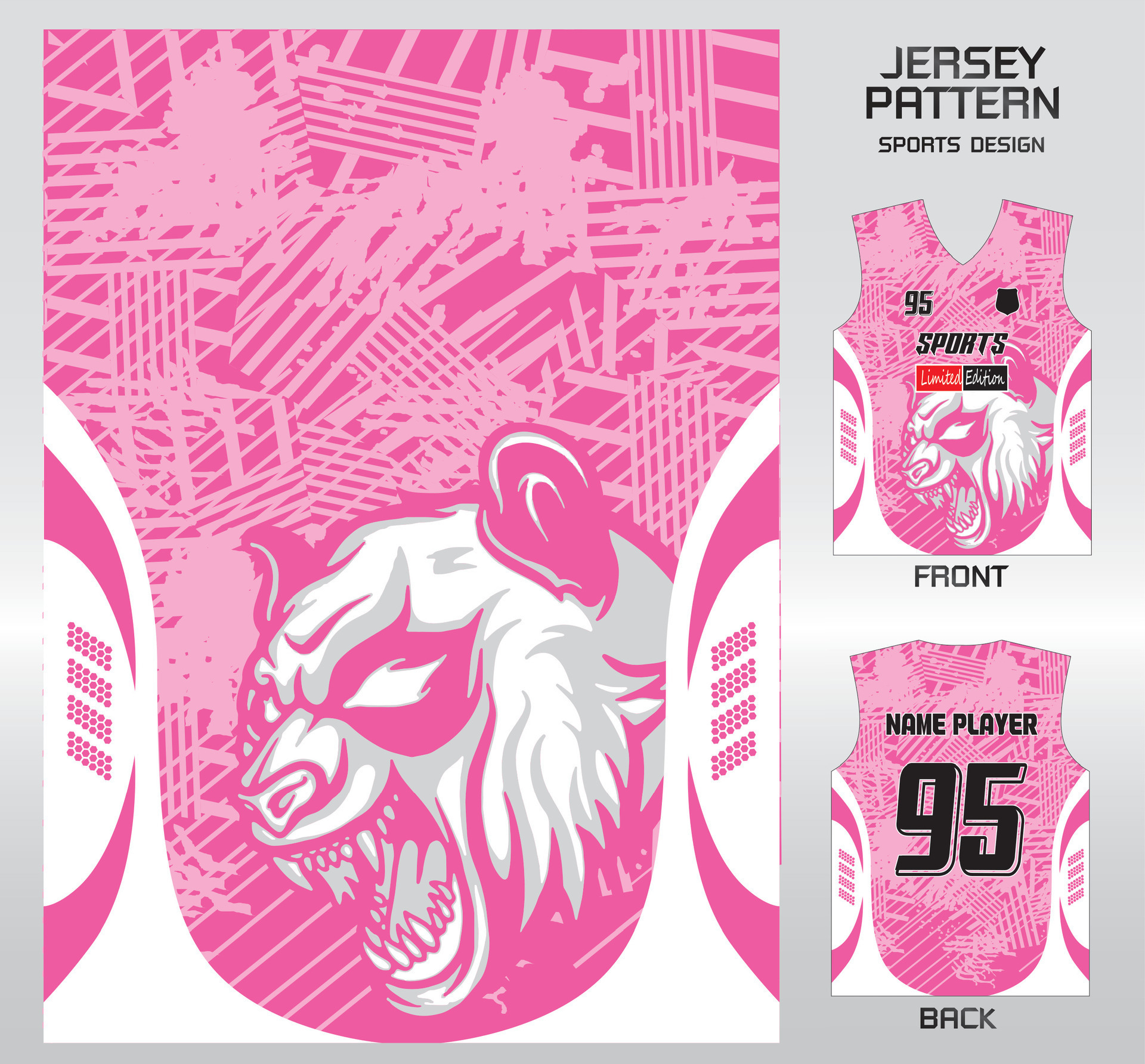 Pattern vector sports shirt background image.pink and white Angry