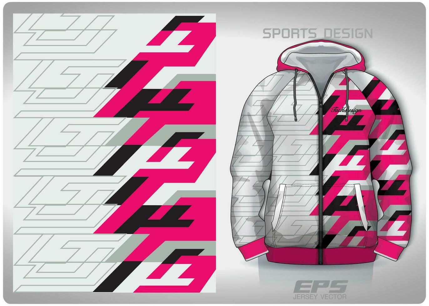 Vector sports shirt background image.pink white pixel pattern design, illustration, textile background for sports long sleeve hoodie, jersey hoodie