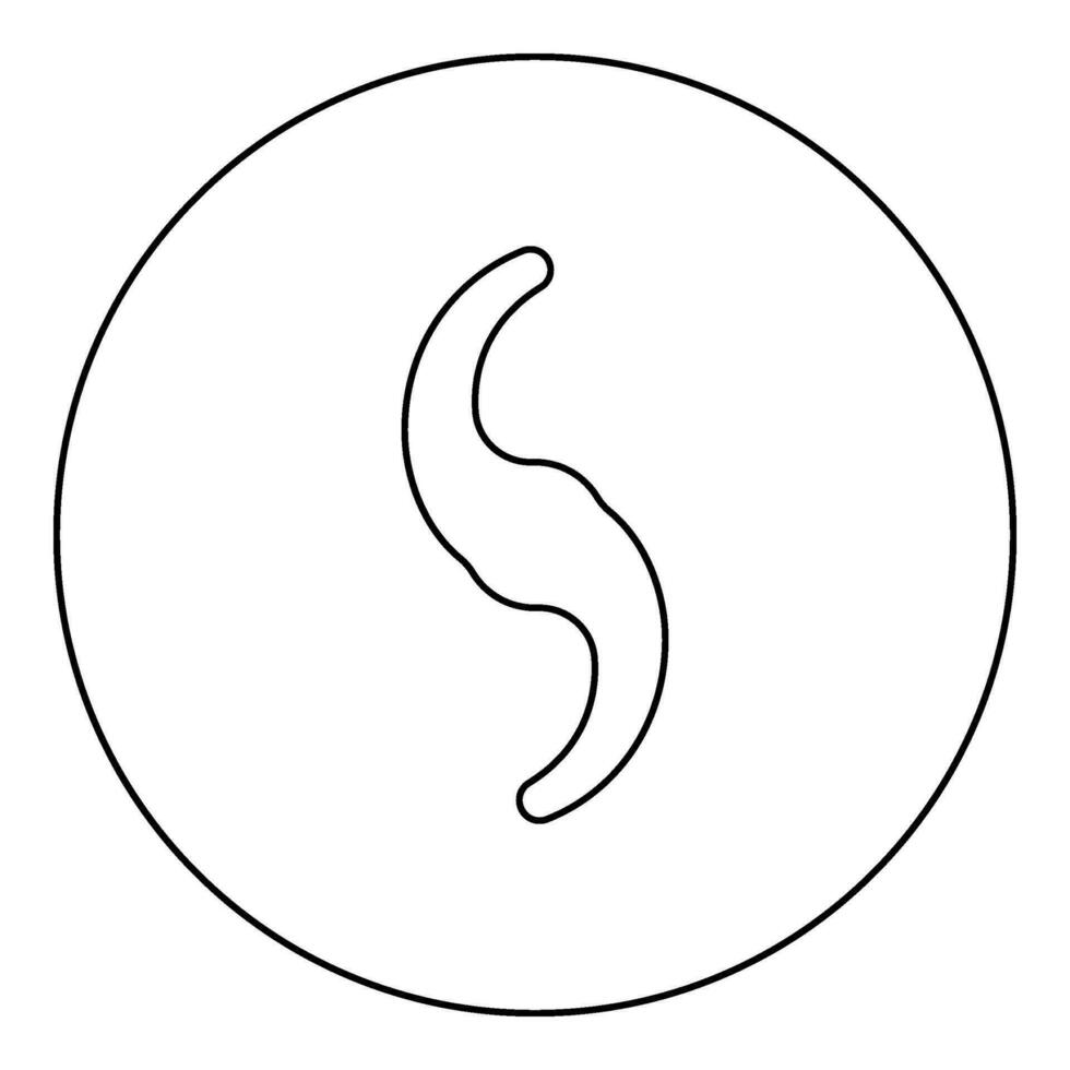 Blender blade grinder food rotating knife icon in circle round black color vector illustration image outline contour line thin style