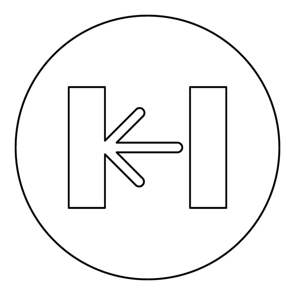 Turnstile turnstile baffle gate entrance concept flap security barrier access control icon in circle round black color vector illustration image outline contour line thin style
