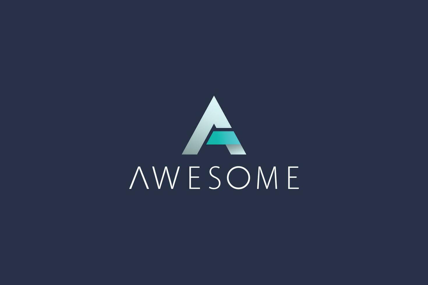 Letter A modern unique logo vector