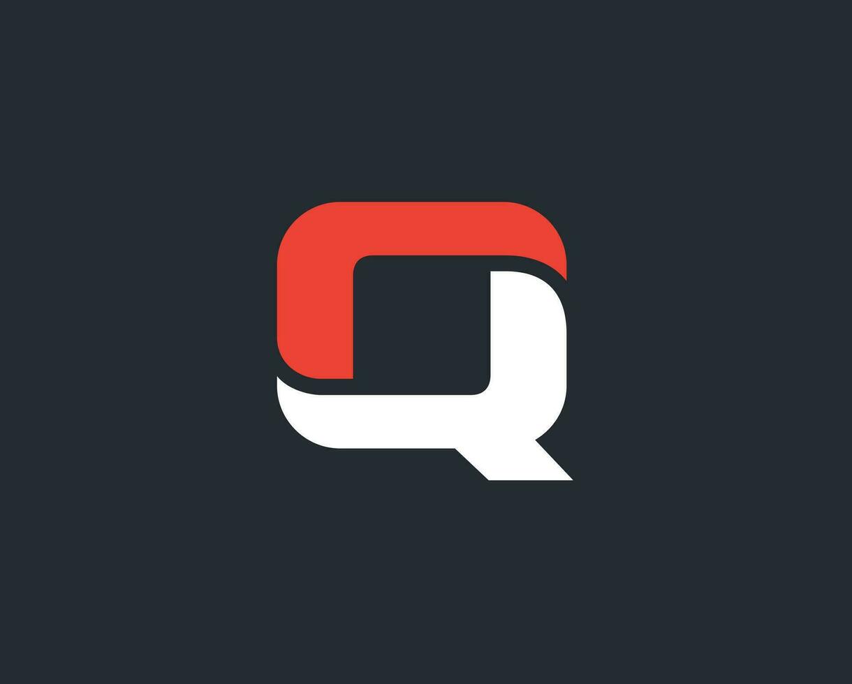 Q alphabet logo design vector