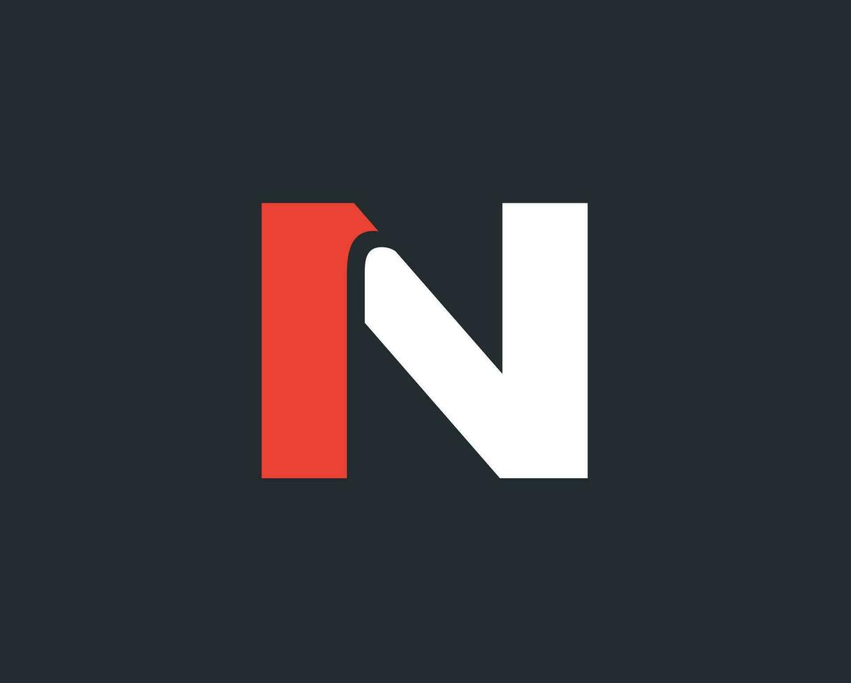 N alphabet logo design vector