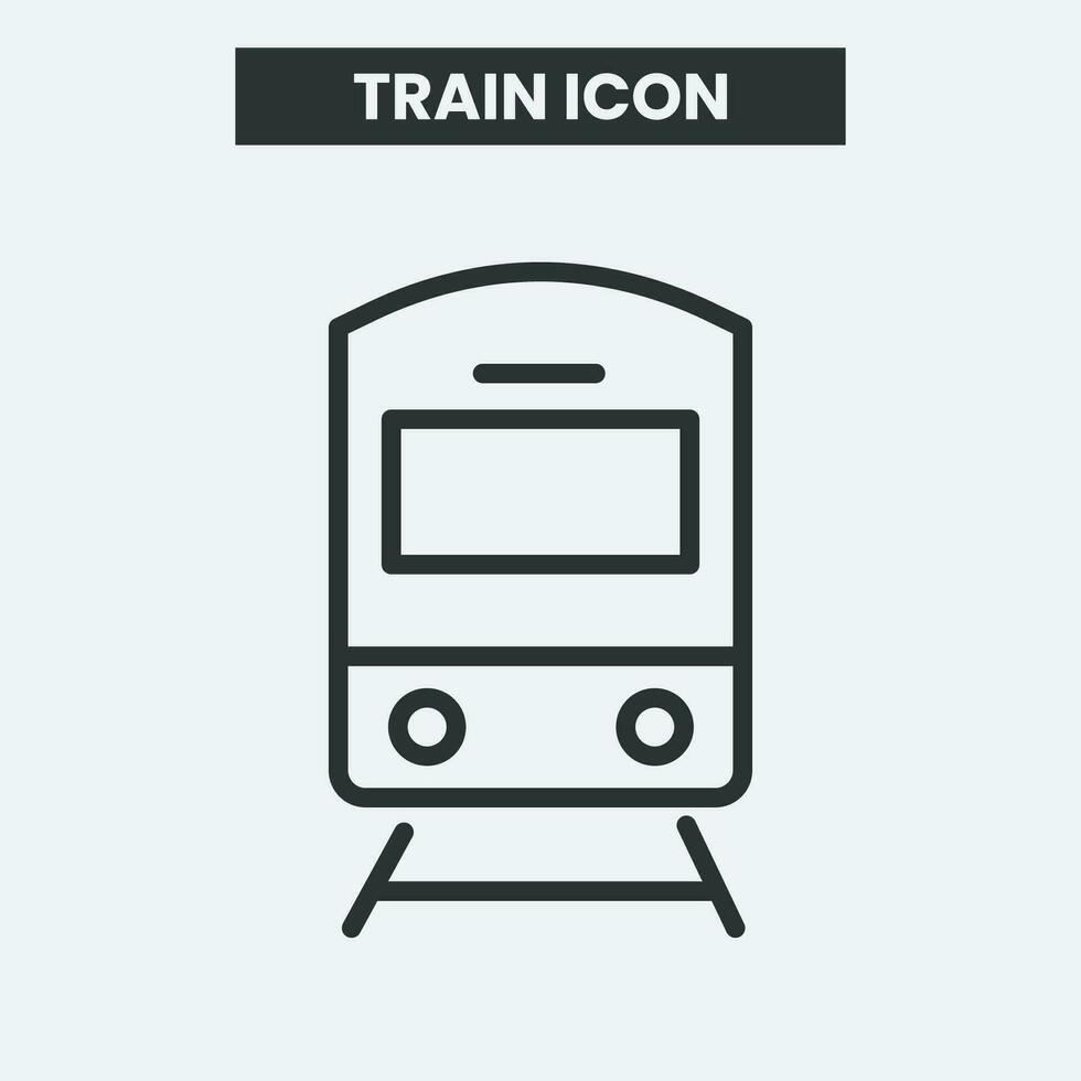 tren icono en blanco antecedentes. contorno tren icono. mínimo y prima tren icono. eps 10 vector. vector