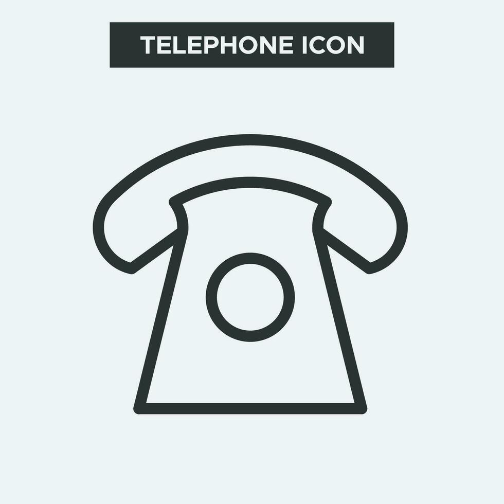 Telephone Icon on white background. Outline Icon of telephone. Minimal and premium telephone icon. vector