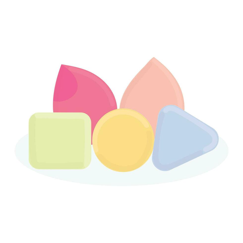 Beauty Blender Set Hand Drawn Illustration Free Vector