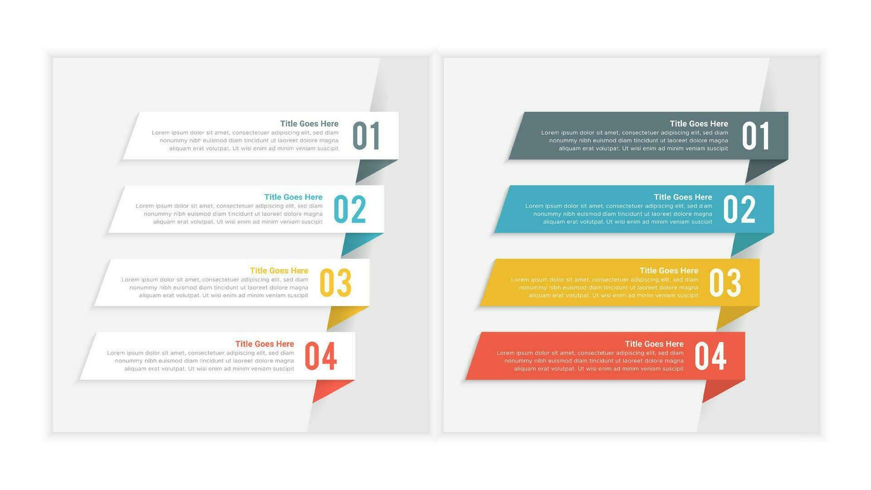 sencillo y limpiar presentación negocio infografía conjunto diseño modelo con 4 4 bar de opciones vector