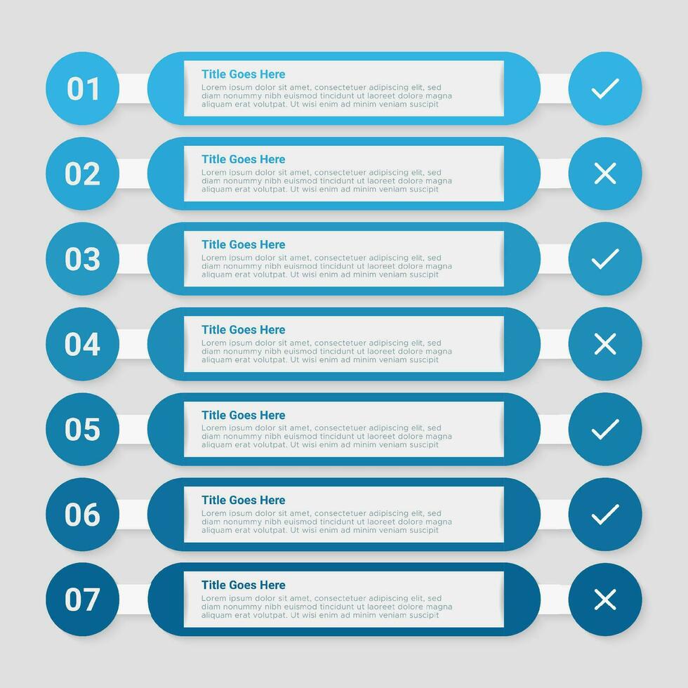 Simple and Clean Presentation Circular Business Infographic Design Template with 7 Bar of Options vector