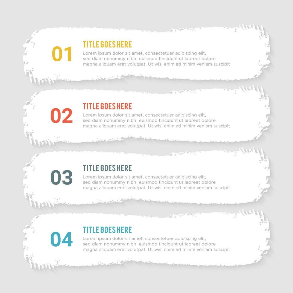 Simple and Clean Presentation Business Infographic Design Template with 4 Bar of Options vector