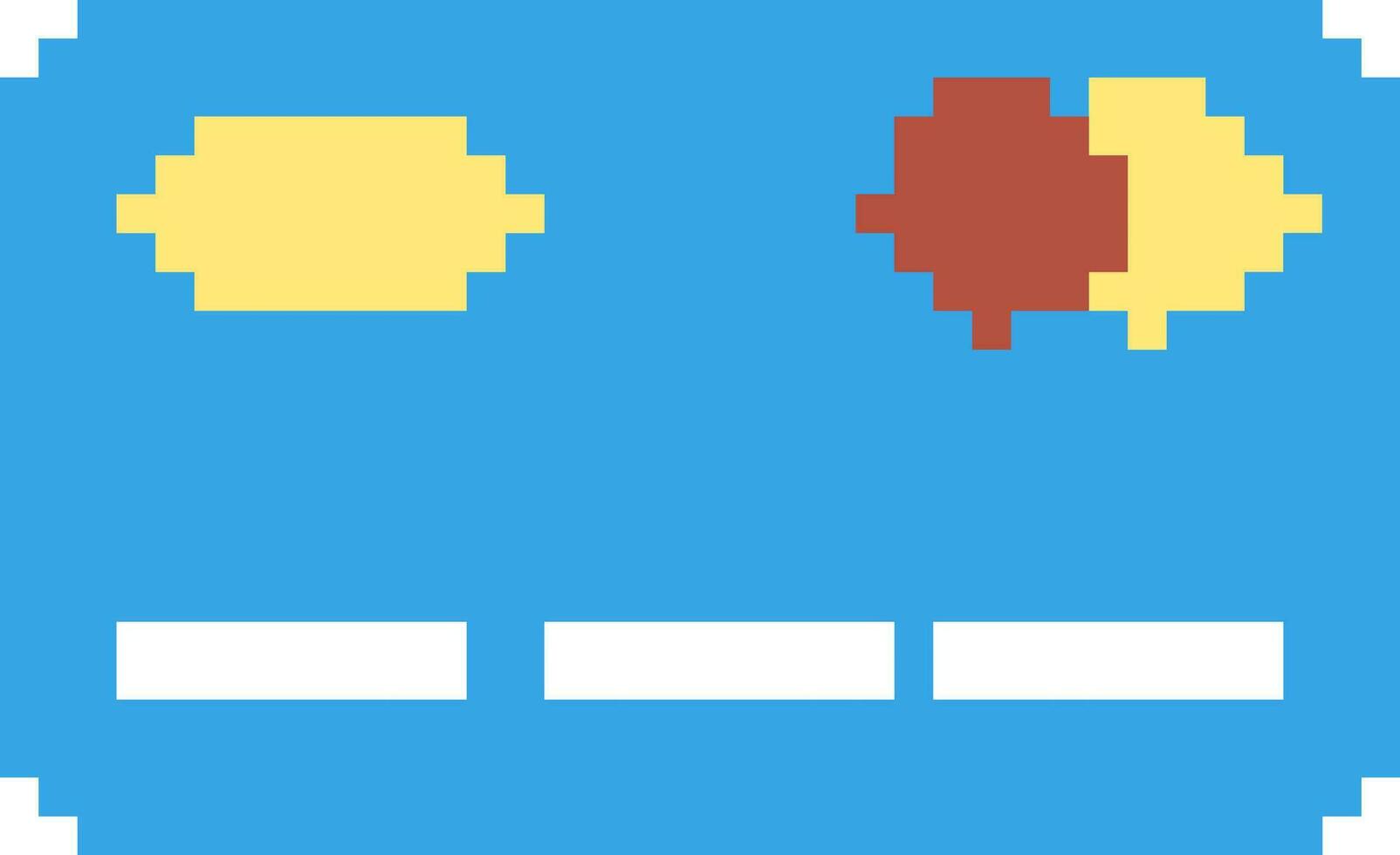 Pixel art secure credit card, buy safely vector icon for 8bit game on white background.