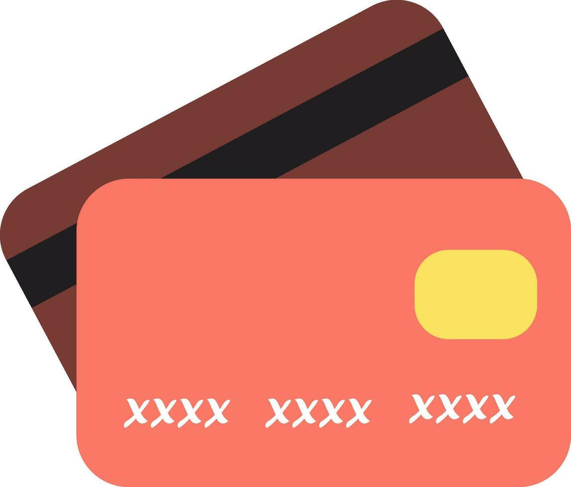Credit Card Vector Flat Icon. Online payment. Credit Debit Card Cash withdrawal. Credit Card Minimal Style. Financial operations