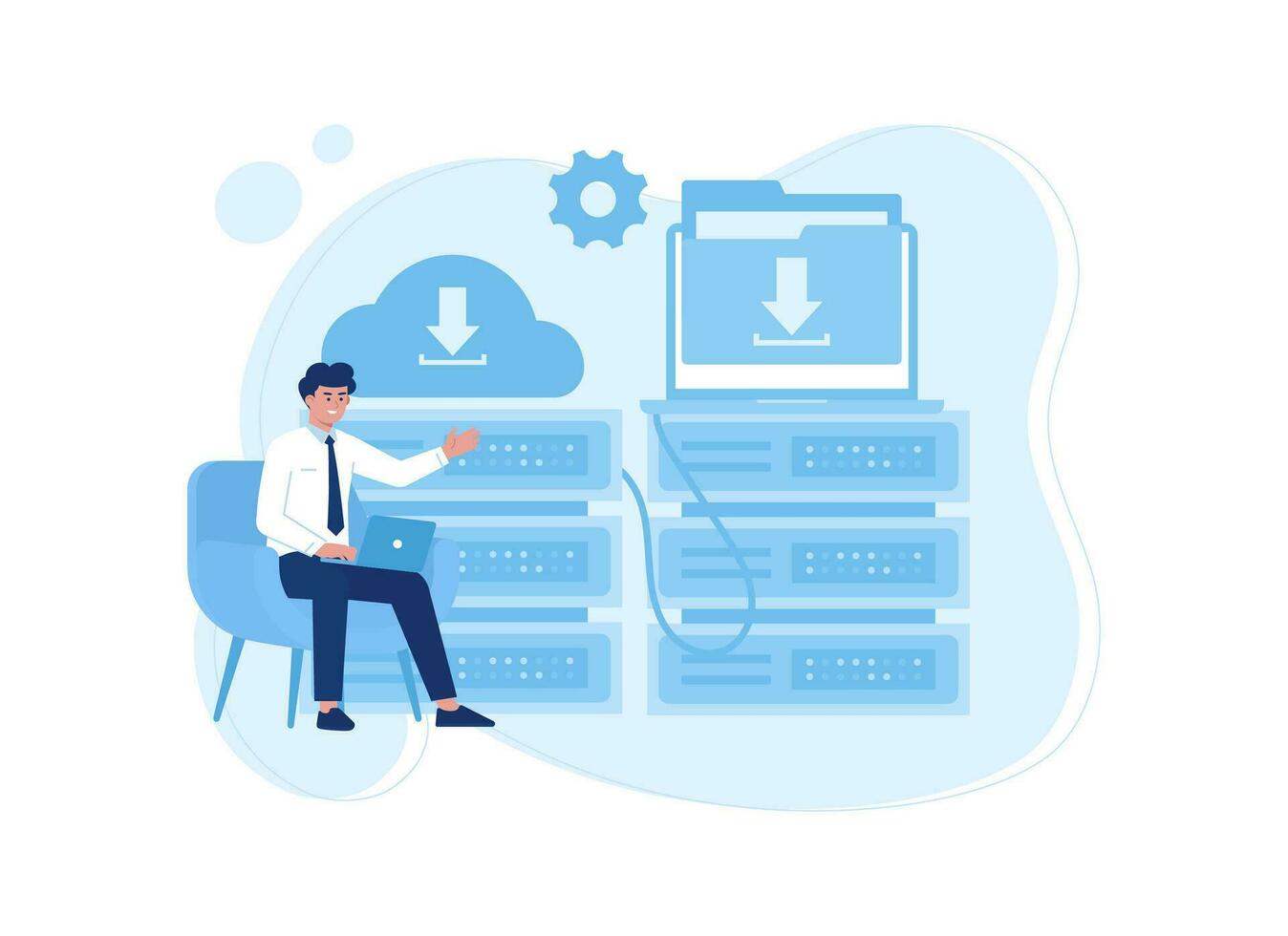 Data entry activity concept flat illustration vector