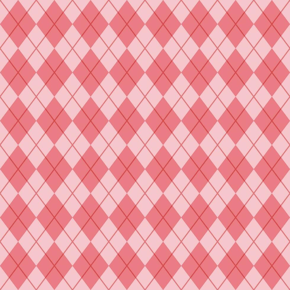 Red Seamless Argyle Pattern vector