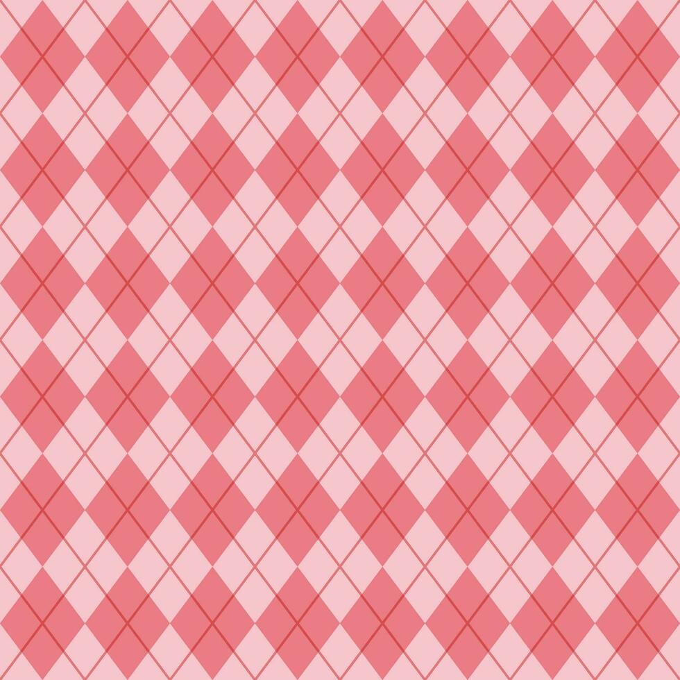 Red Seamless Argyle Pattern vector