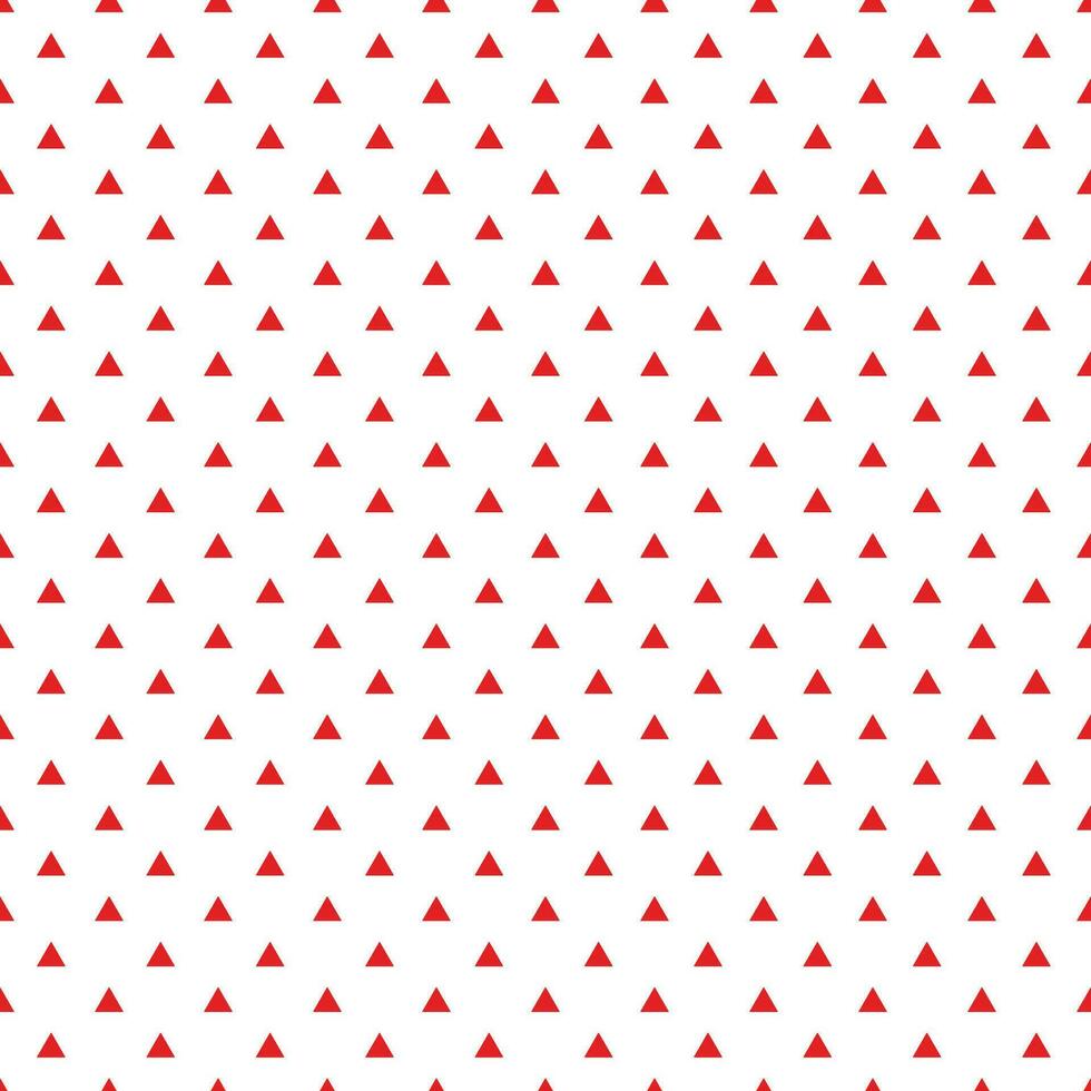 Red Seamless Triangles Pattern On White Background vector