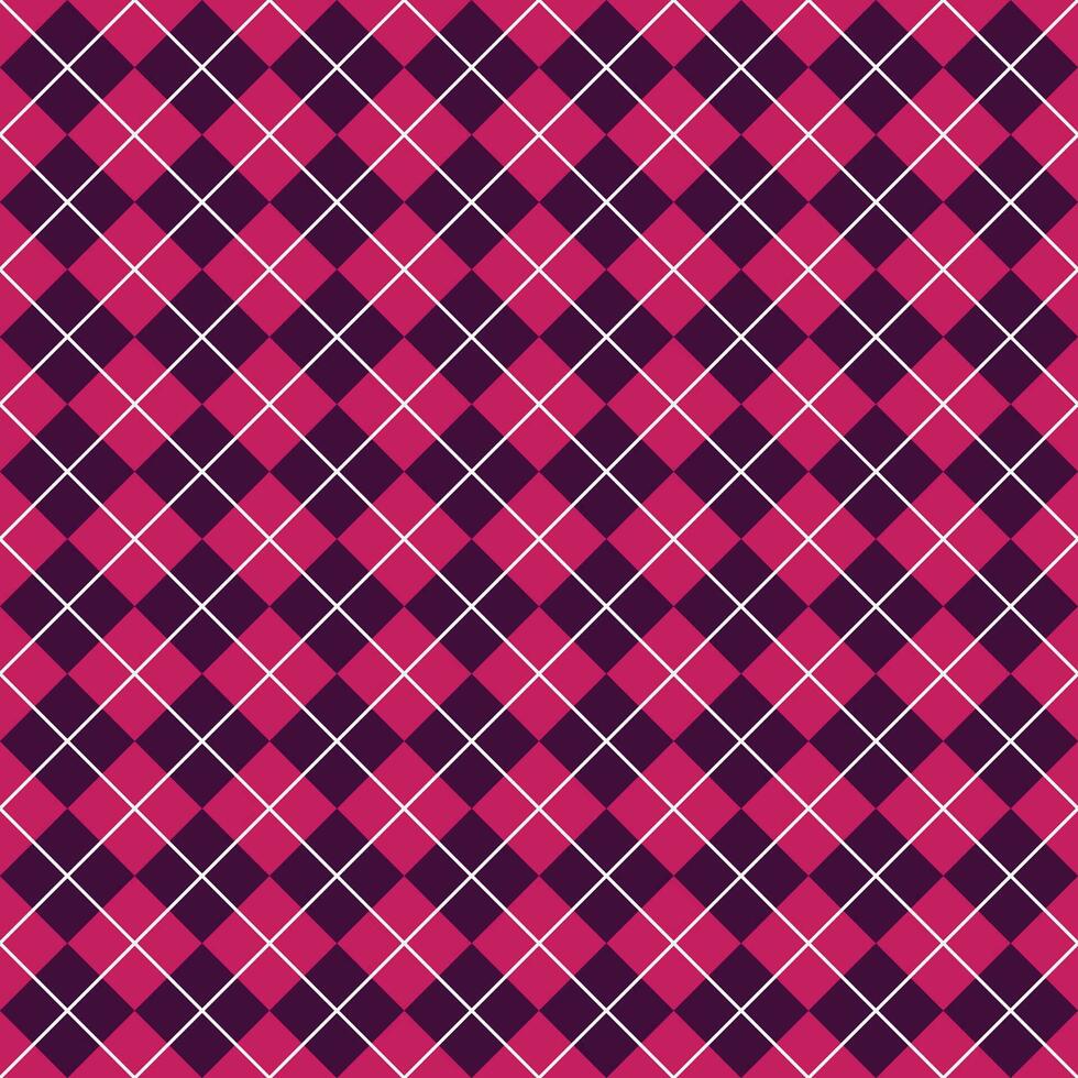 Simple Pink And Purple Seamless Argyle Pattern vector