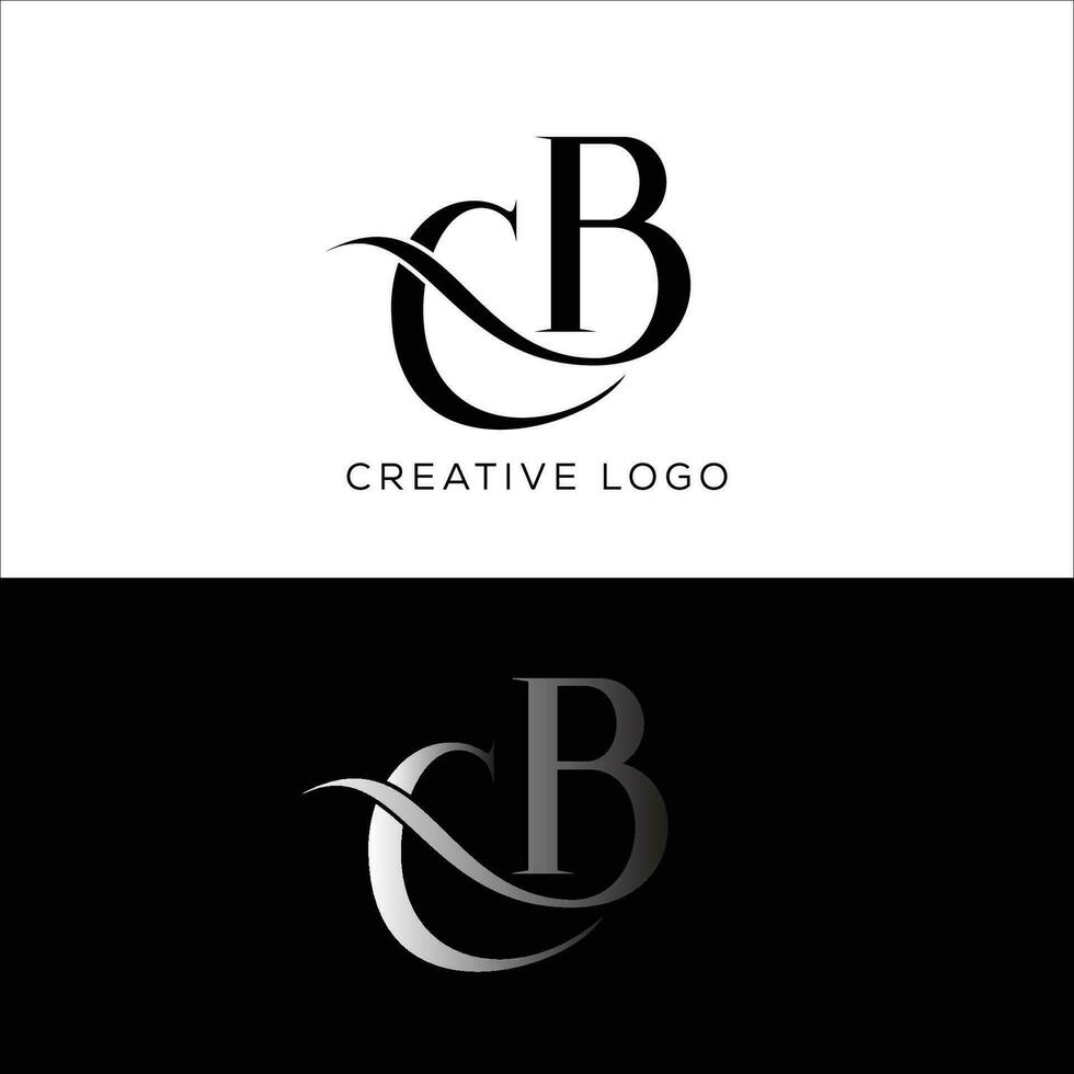 CB initial letter logo design vector