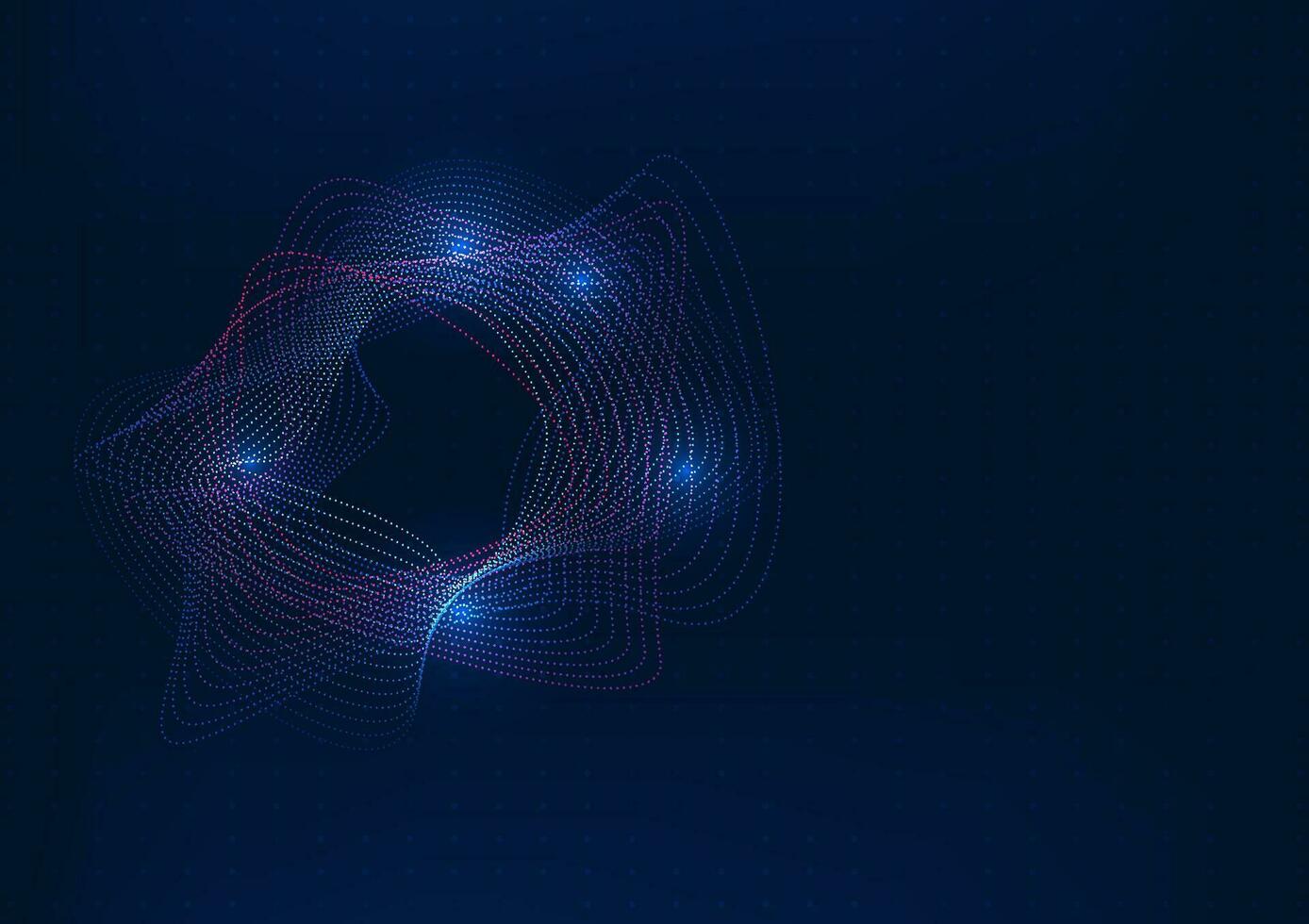 Data technology spherical polka-dot waves that are overlapping in many layers suggest a technology for transmitting large amounts of data over a high-speed network. Vector technology illustration.