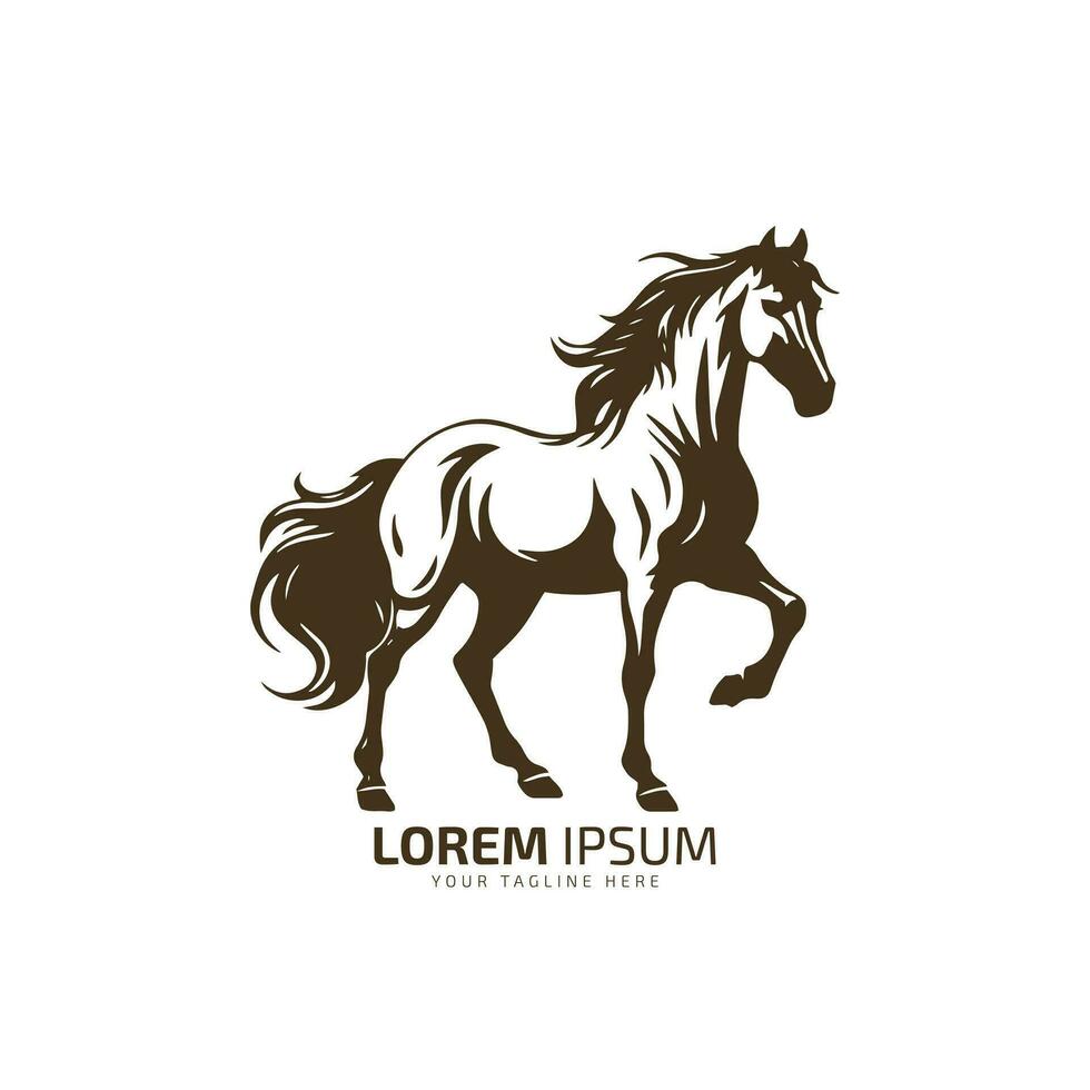 caballo logo icono vector ilustración diseño ilustración modelo ilustración silueta aislado símbolo