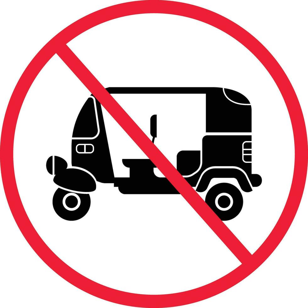 No bicitaxi símbolo. prohibición signo. restricción icono vector