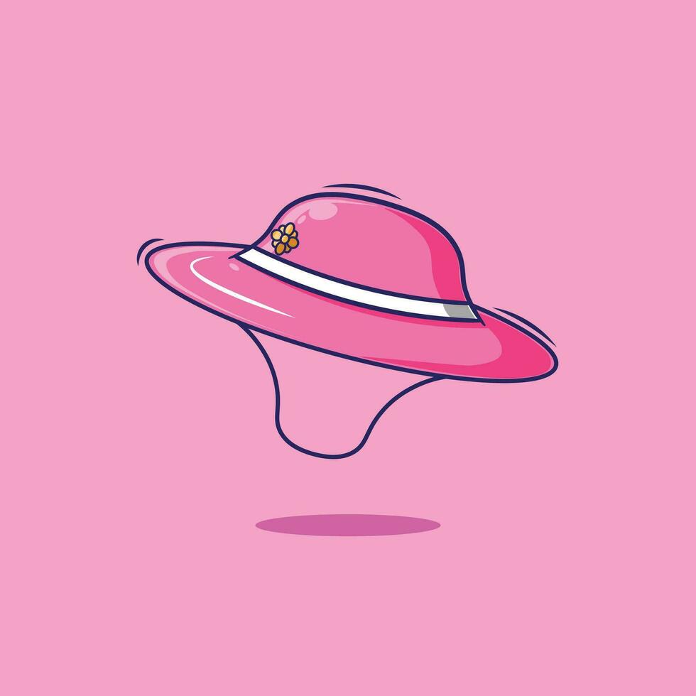 Cute beach cap vector for woman on summer