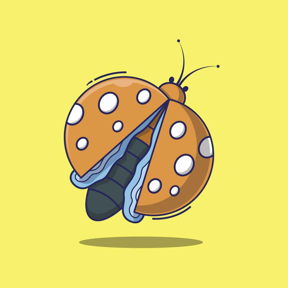 Cute cartoon insect vector illustration icon