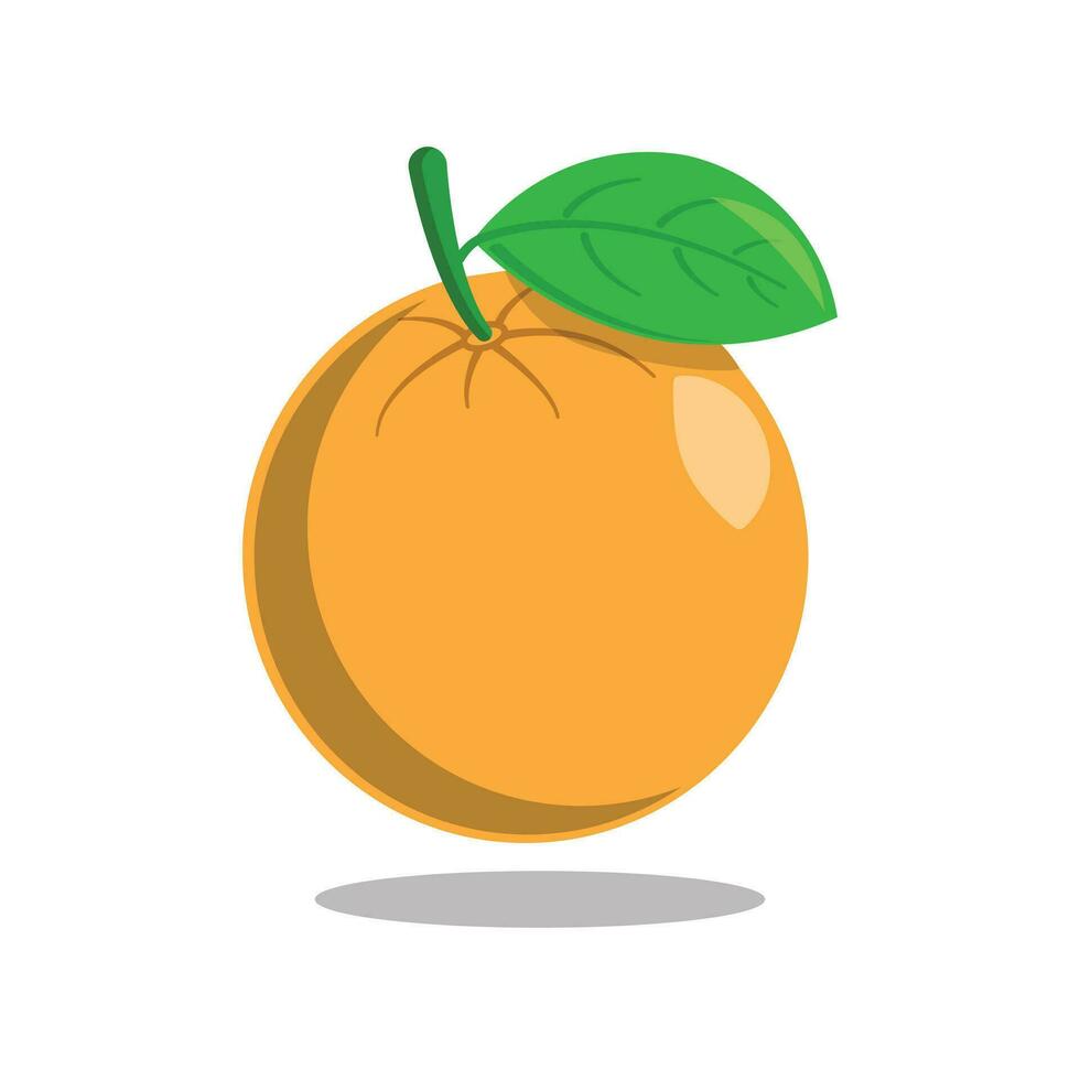 Vector illustration icon of cute orange