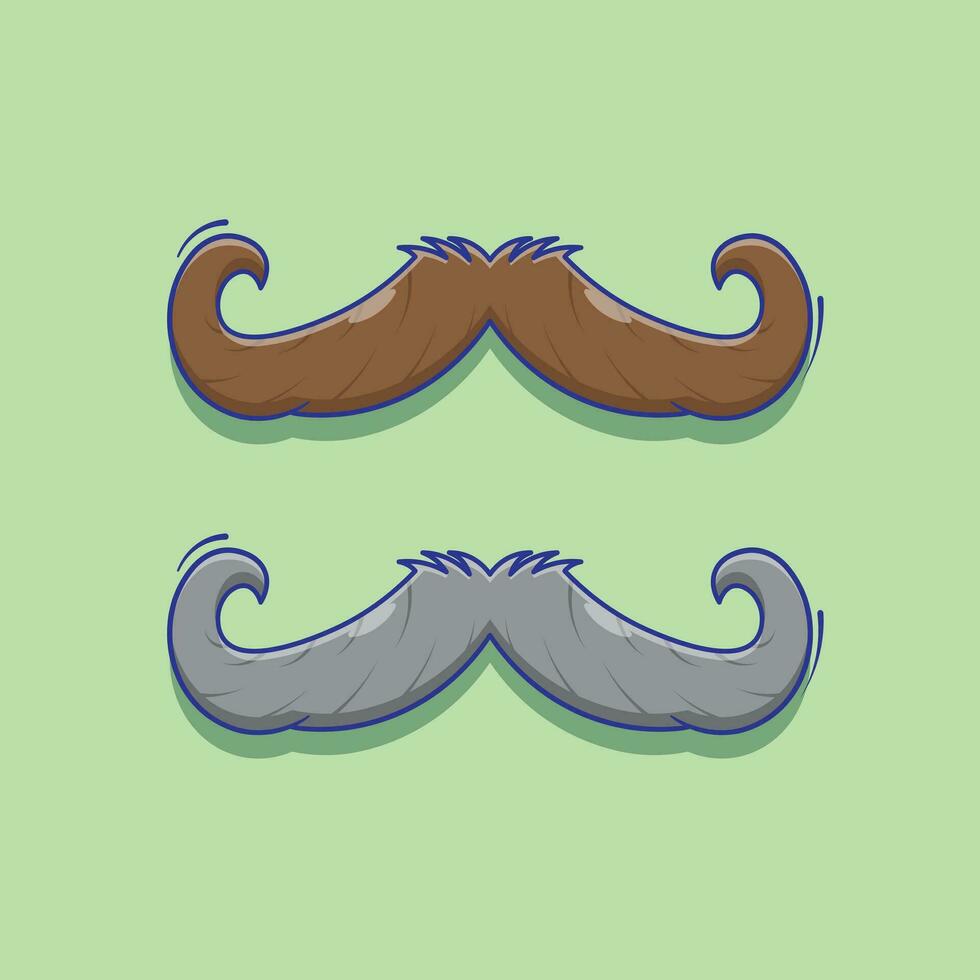 vector ilustraciones de dos dibujos animados Bigote