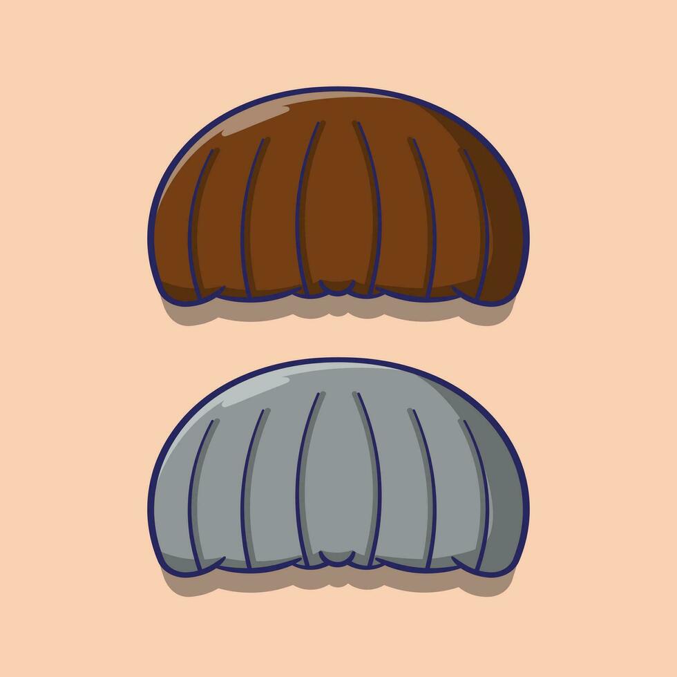 Flat design of two mustache vector illustration