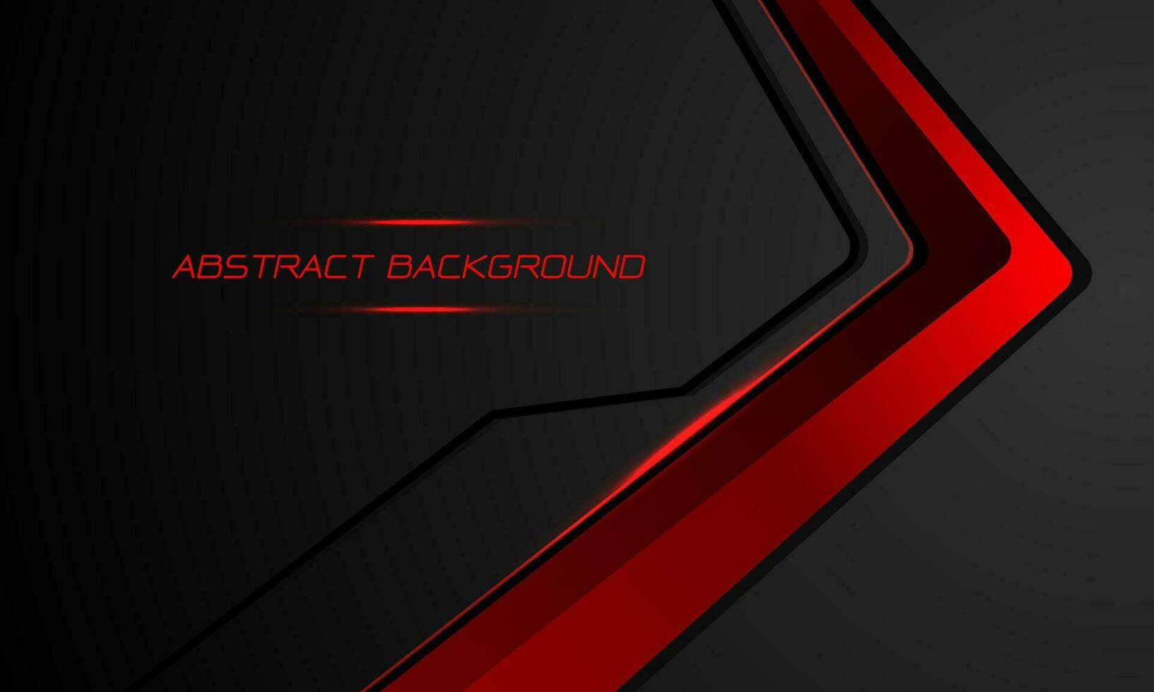 Abstract red black line arrow direction geometric futuristic cyber on dark grey with blank space design modern technology creative background vector