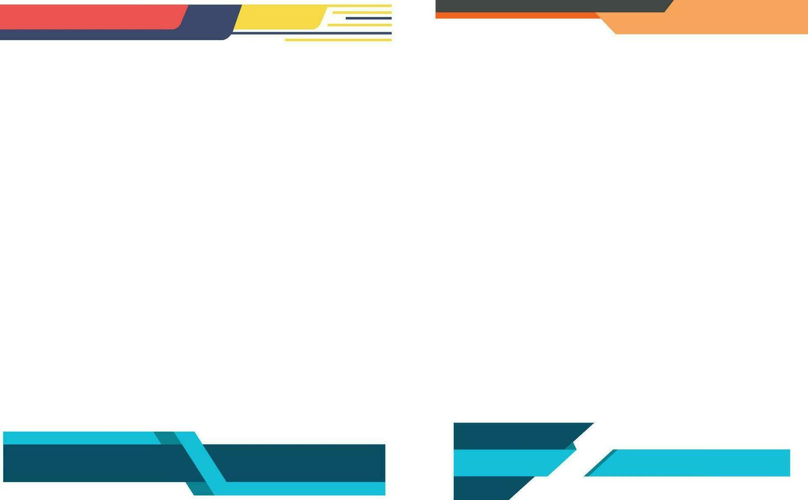 Footer For Letterhead. Abstract geometric background can used for
