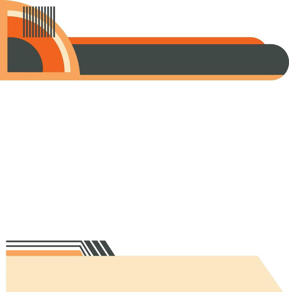 pie de página moderno marco. resumen geométrico web diseño bandera modelo aislado en gris antecedentes. vector ilustración