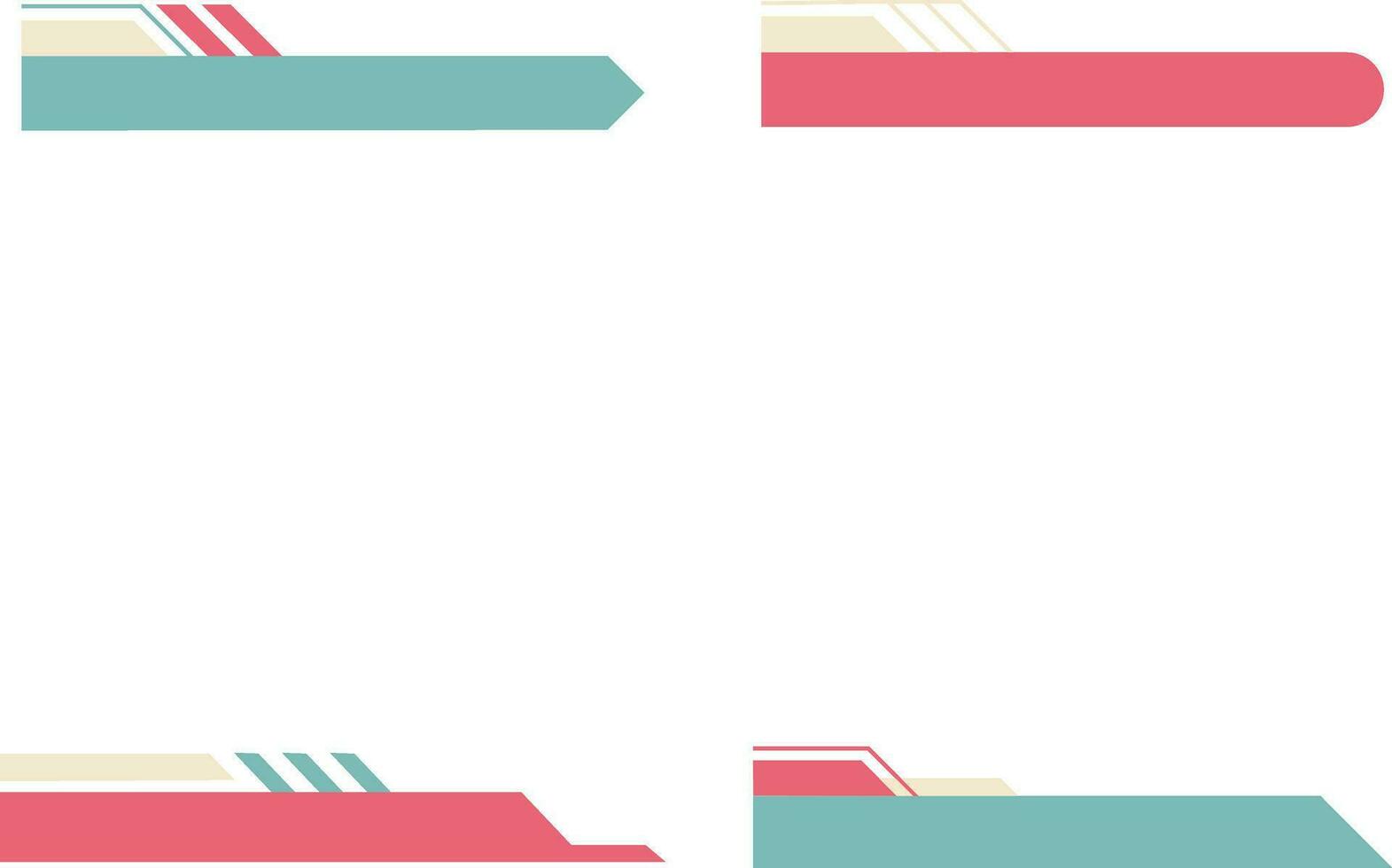 Footer Modern Frame. Collection of web banner templates. Abstract geometric web design banner template isolated.Vector pro vector