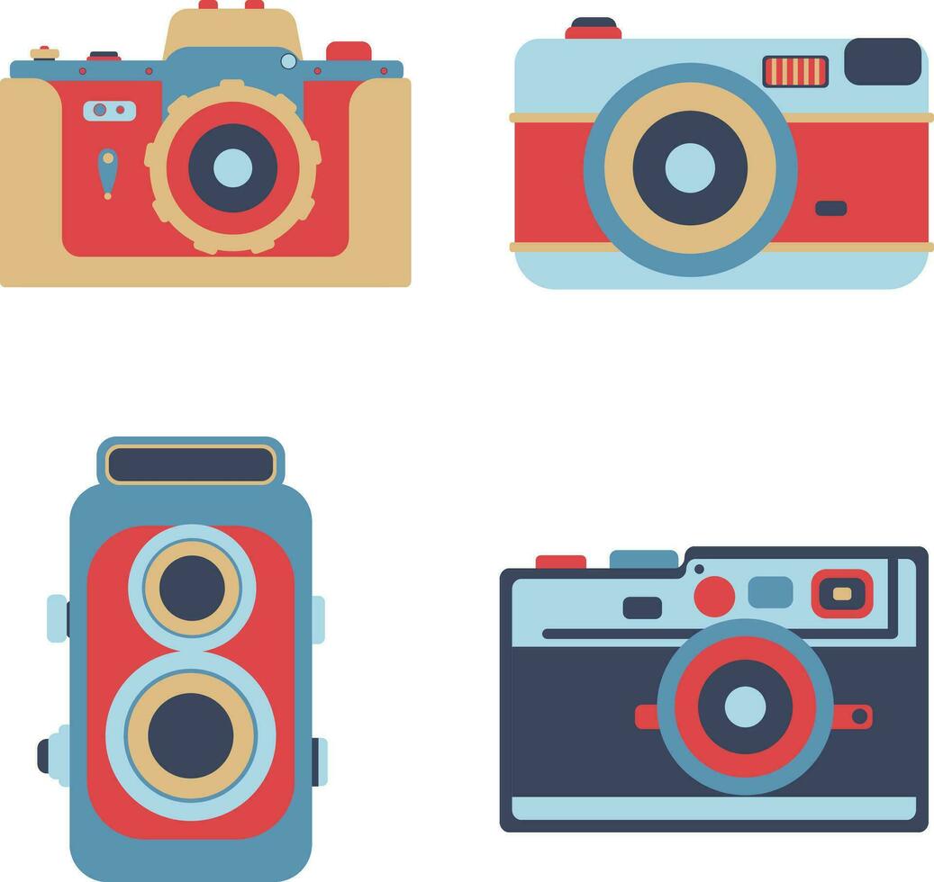 Retro Camera illustration. For design decoration. Vector illustration