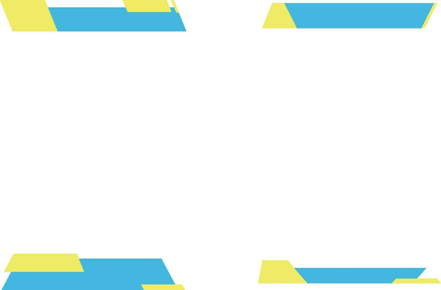 Footer Modern Frame. Collection of web banner templates. Abstract geometric web design banner template isolated. Vector illustration.