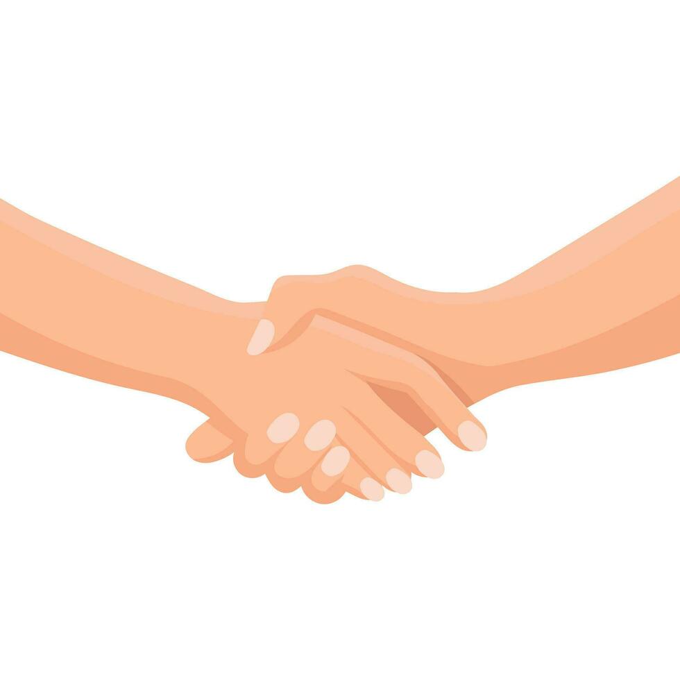 The hand holds the hand. Support and help concept. Illustration, icon, vector