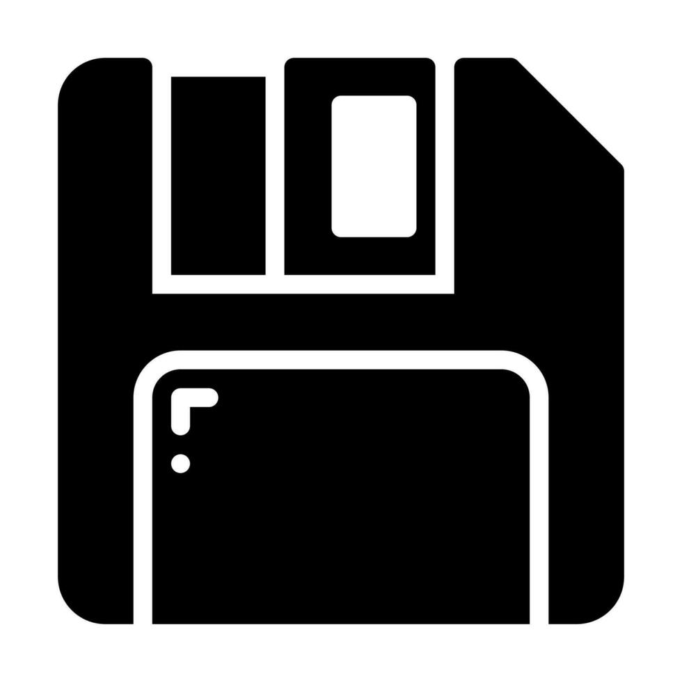 floppy disk glyph icon vector