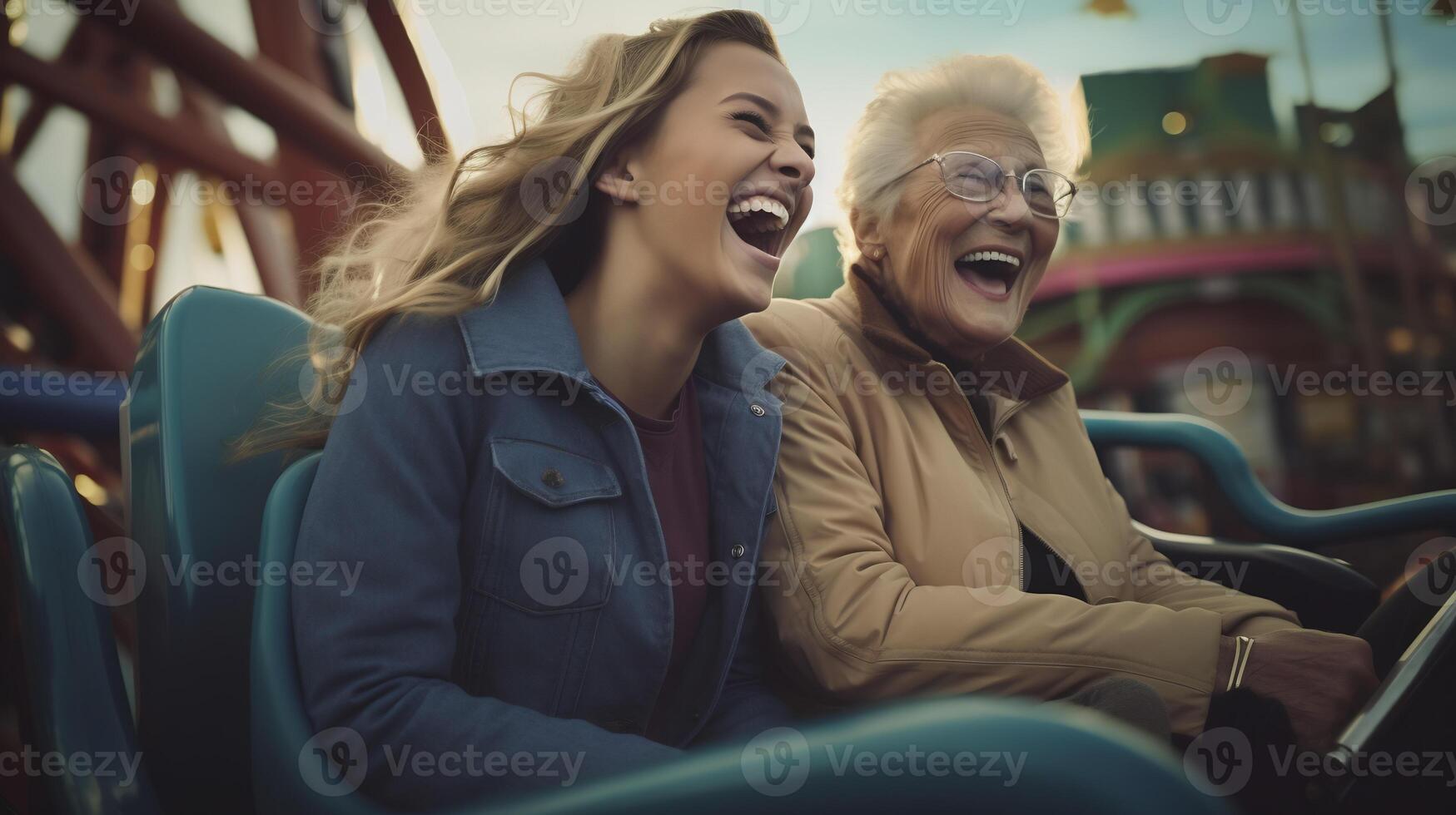 Age Diversity - Having a great time with grandparents - , photo