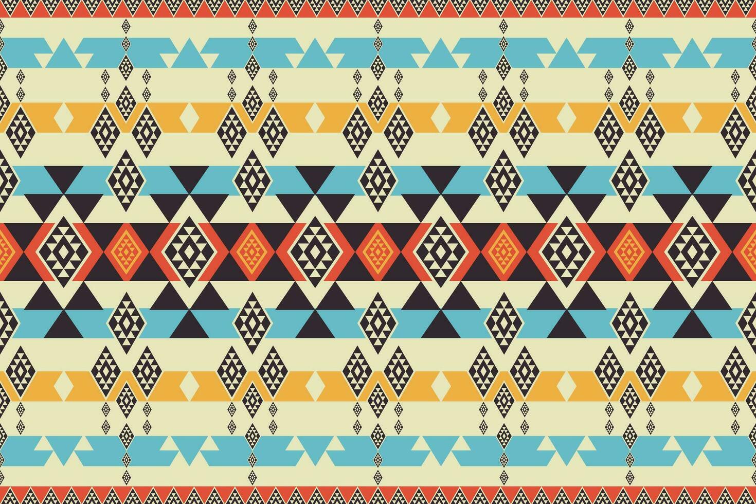 Ethnic southwest colorful pattern. Ethnic southwest geometric shape seamless pattern colorful style. Ethnic geometric stripes pattern use for textile, home decoration elements, upholstery, etc. vector