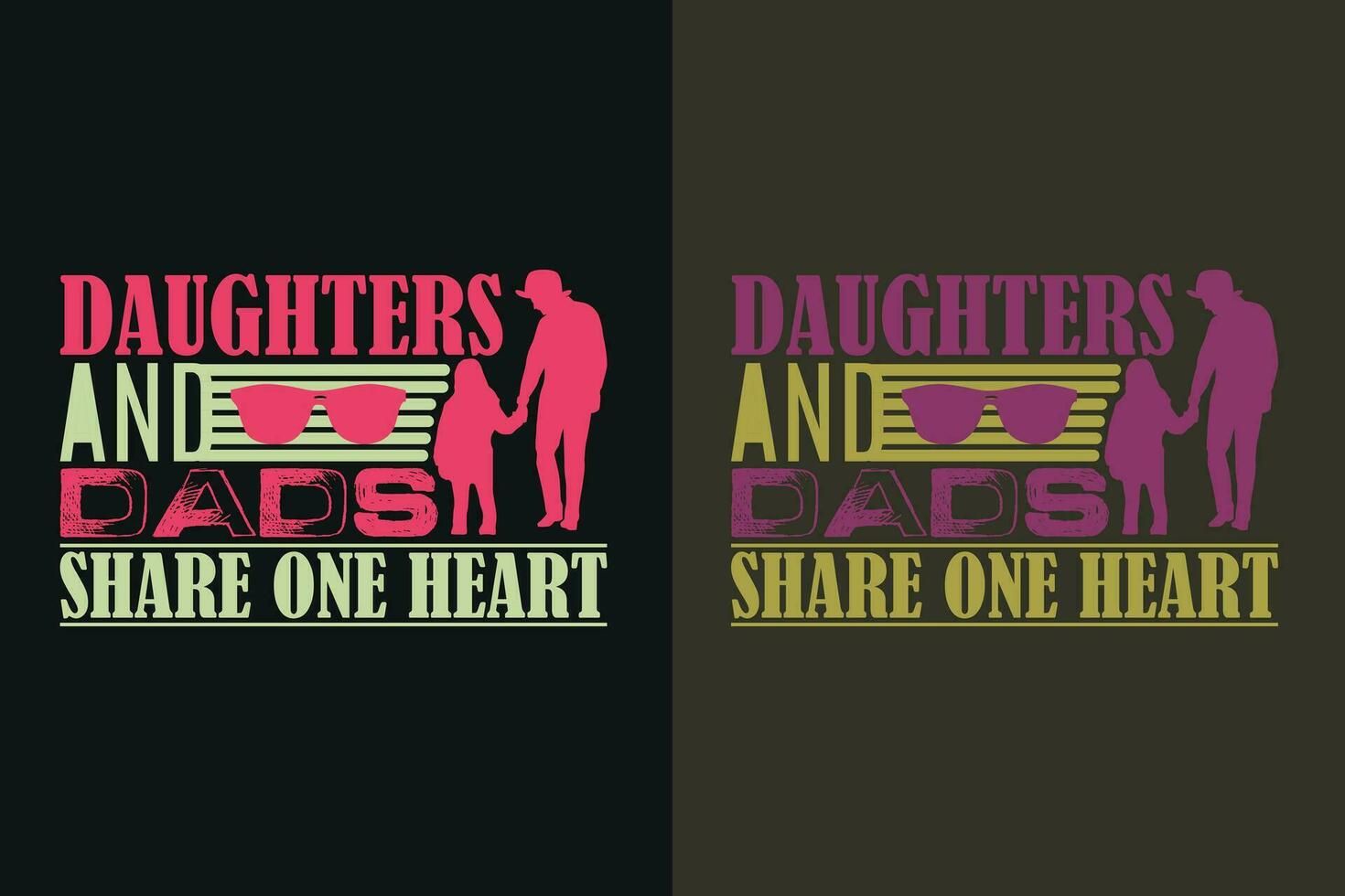 Daughters And Dads Share One Heart, New Dad Shirt, Dad Shirt, Daddy Shirt, Father's Day Shirt, Best Dad shirt, Gift for Dad, Unique Father's Day Gift vector