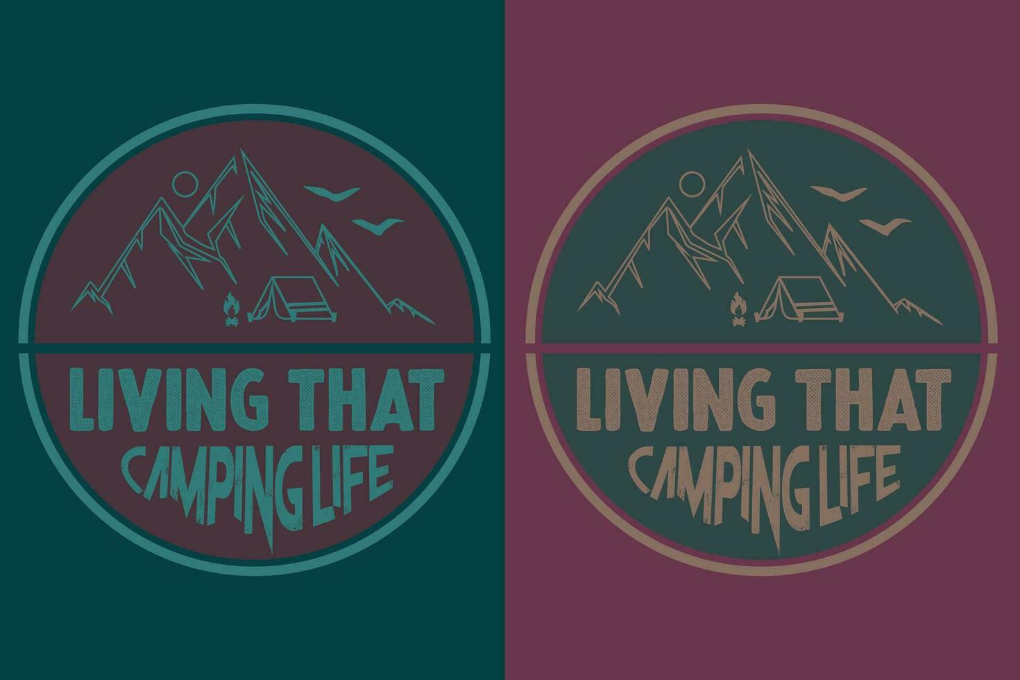 Living That Camping Life, Camping Shirt, Outdoor Shirt, Mountain Shirt, Camping Lover Shirt, Adventure Shirt, Travel Shirt, Camping Gift, Camper, Camper Gift, Camping Group, Nature Lover Shirt vector