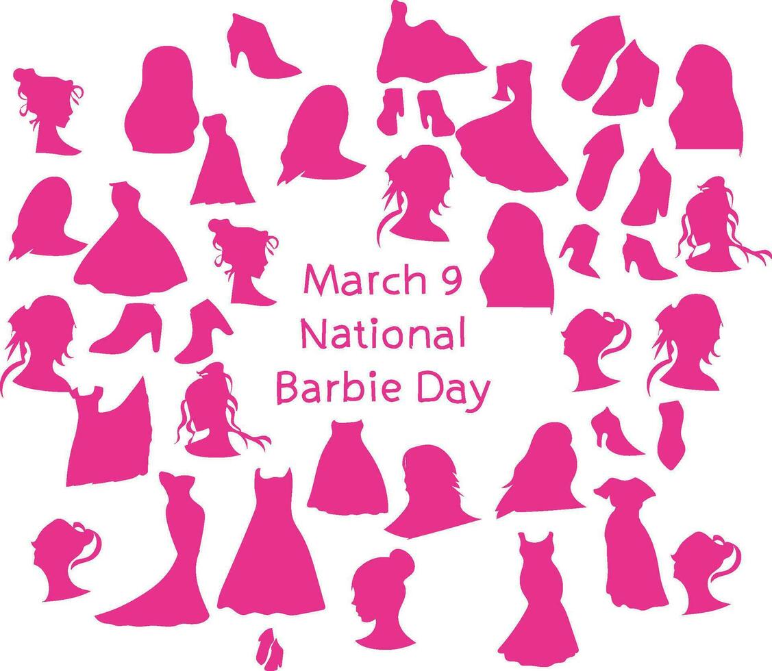 National Barbie Day Vector illustration.