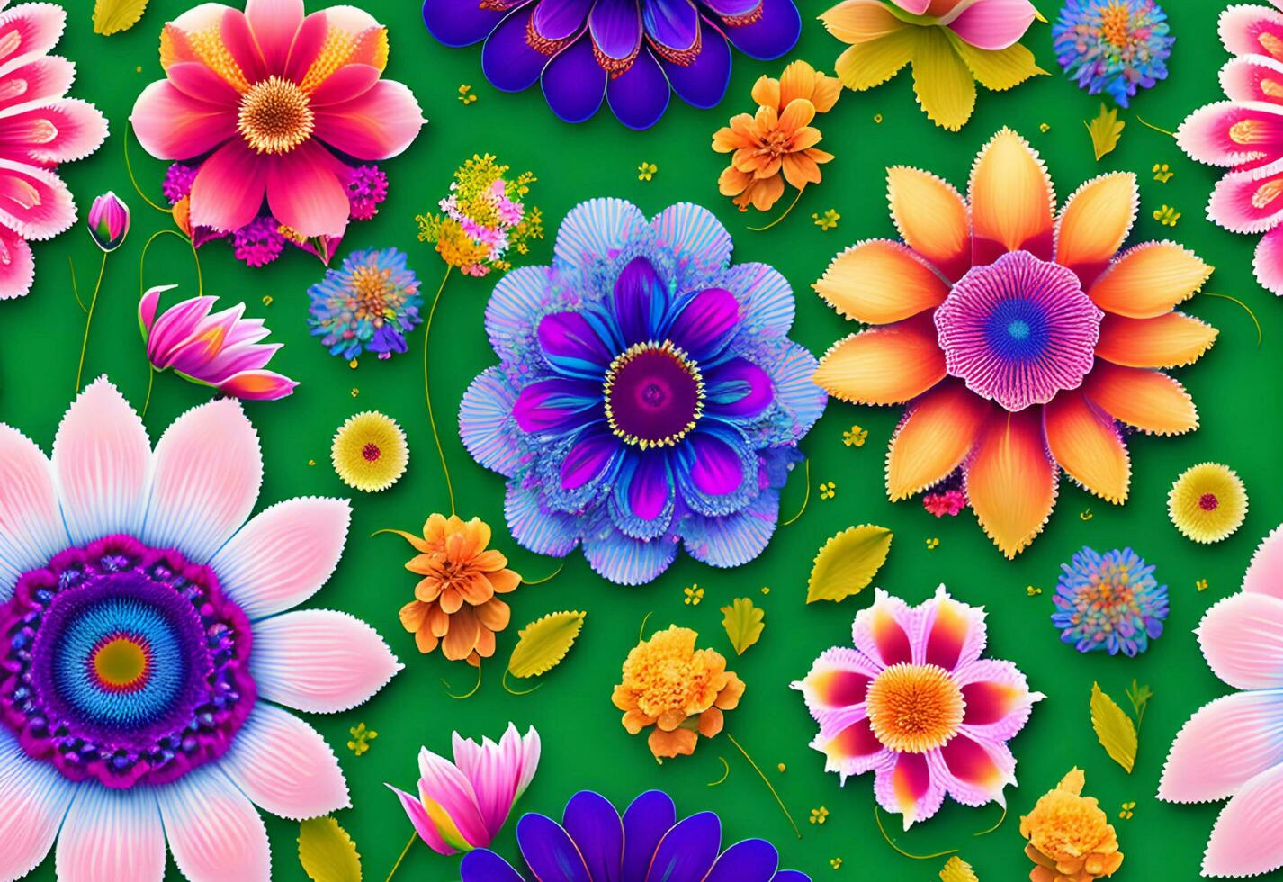 Seamless floral pattern. Design for wallpaper, wrapping paper, background, fabric. photo