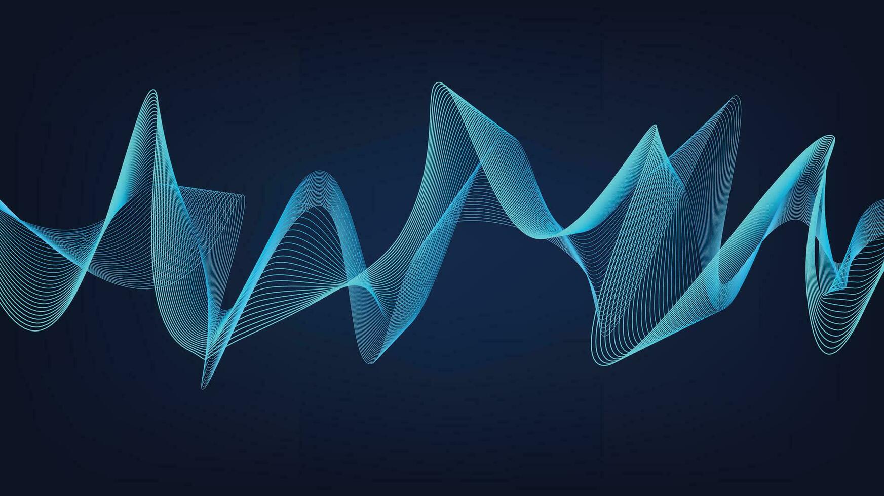 línea de vector resumen gráfico ola patrones. digital frecuencia curvo ondulado línea, suave raya. antecedentes y moderno olas estilo.