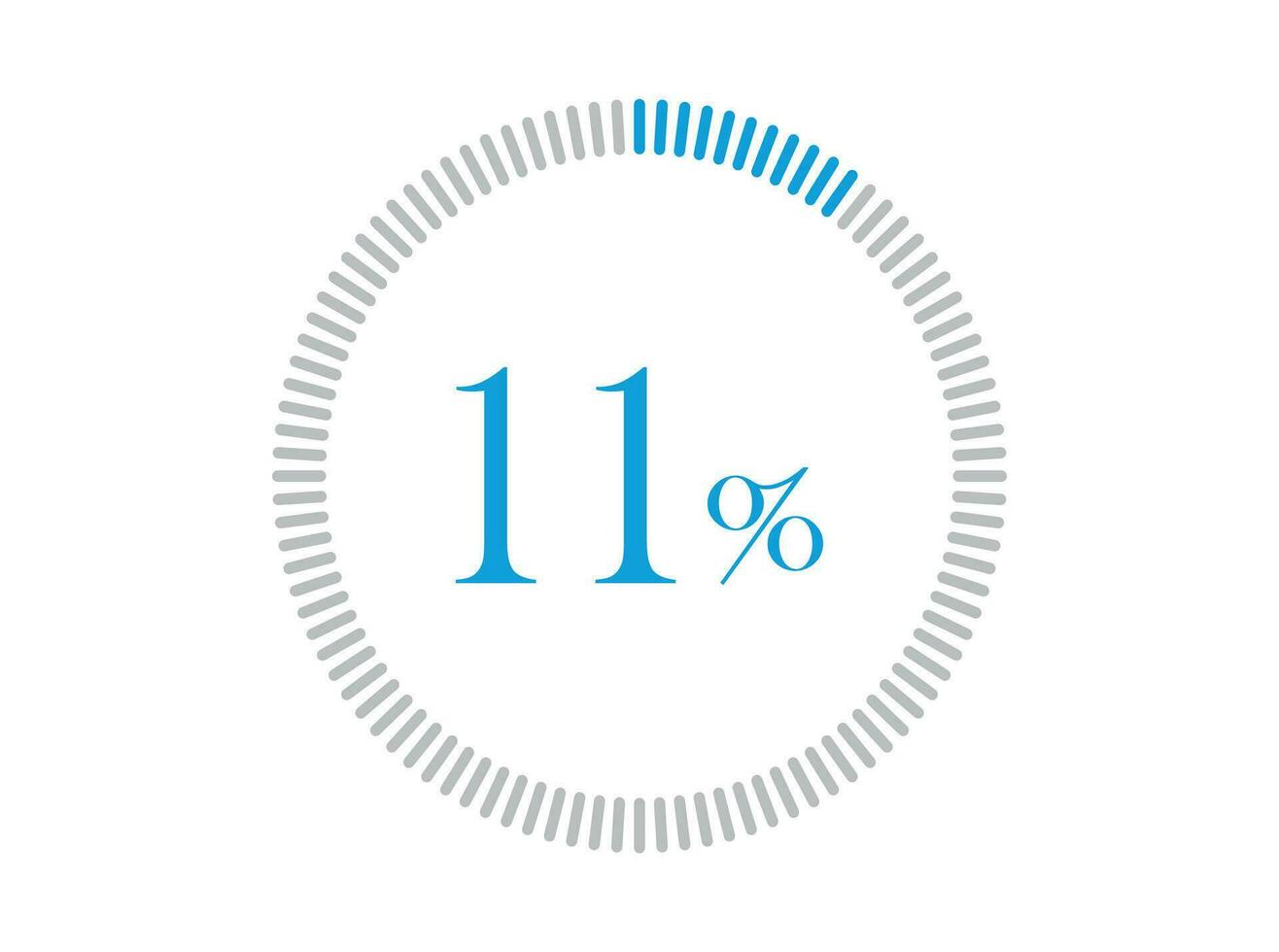 11 Percent Loading. 11 Percent Loading circle diagrams Infographics vector, Percentage ready to use for web design. vector