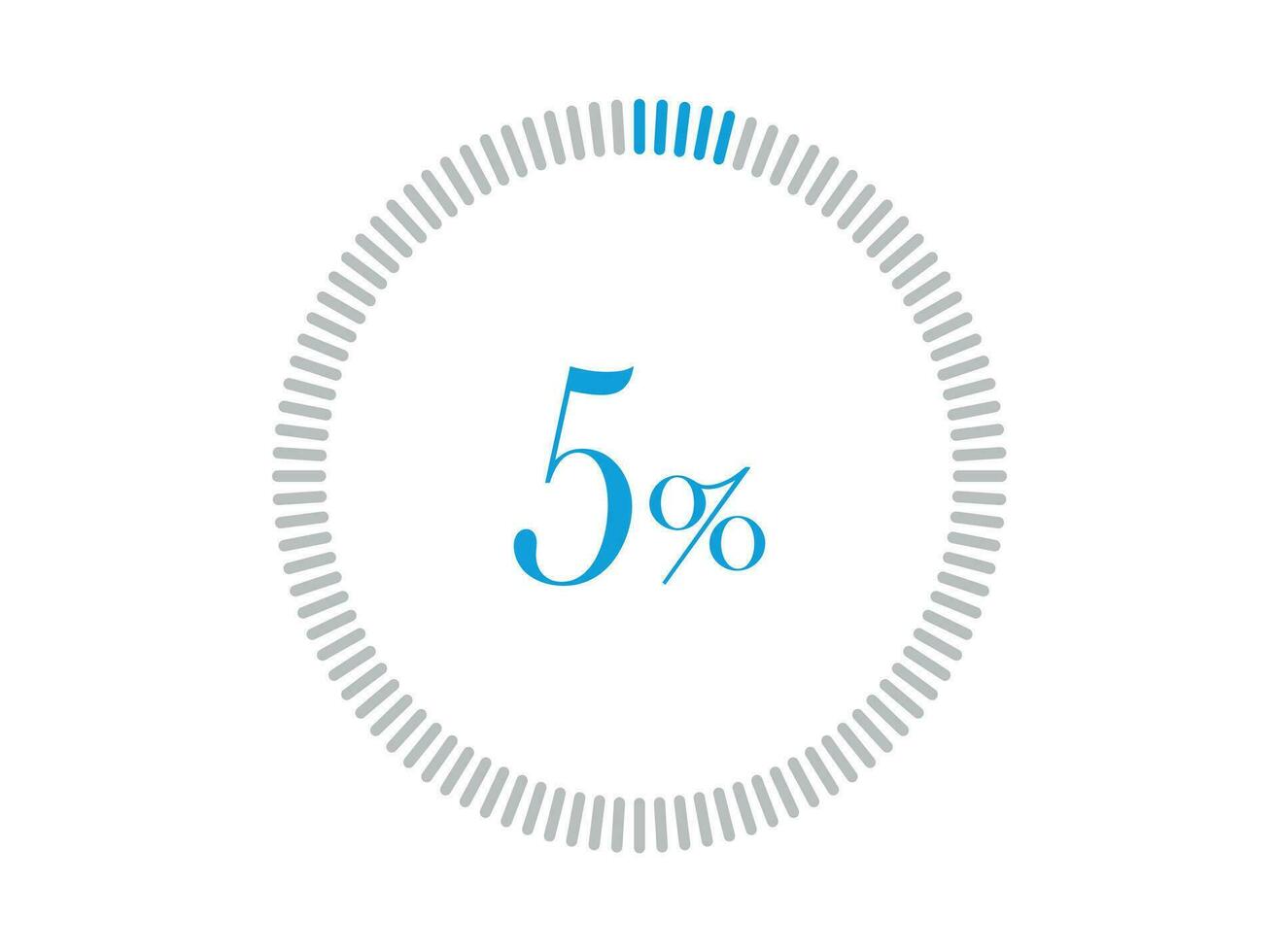 5 Percent Loading. 5 Percent Loading circle diagrams Infographics vector, Percentage ready to use for web design. vector