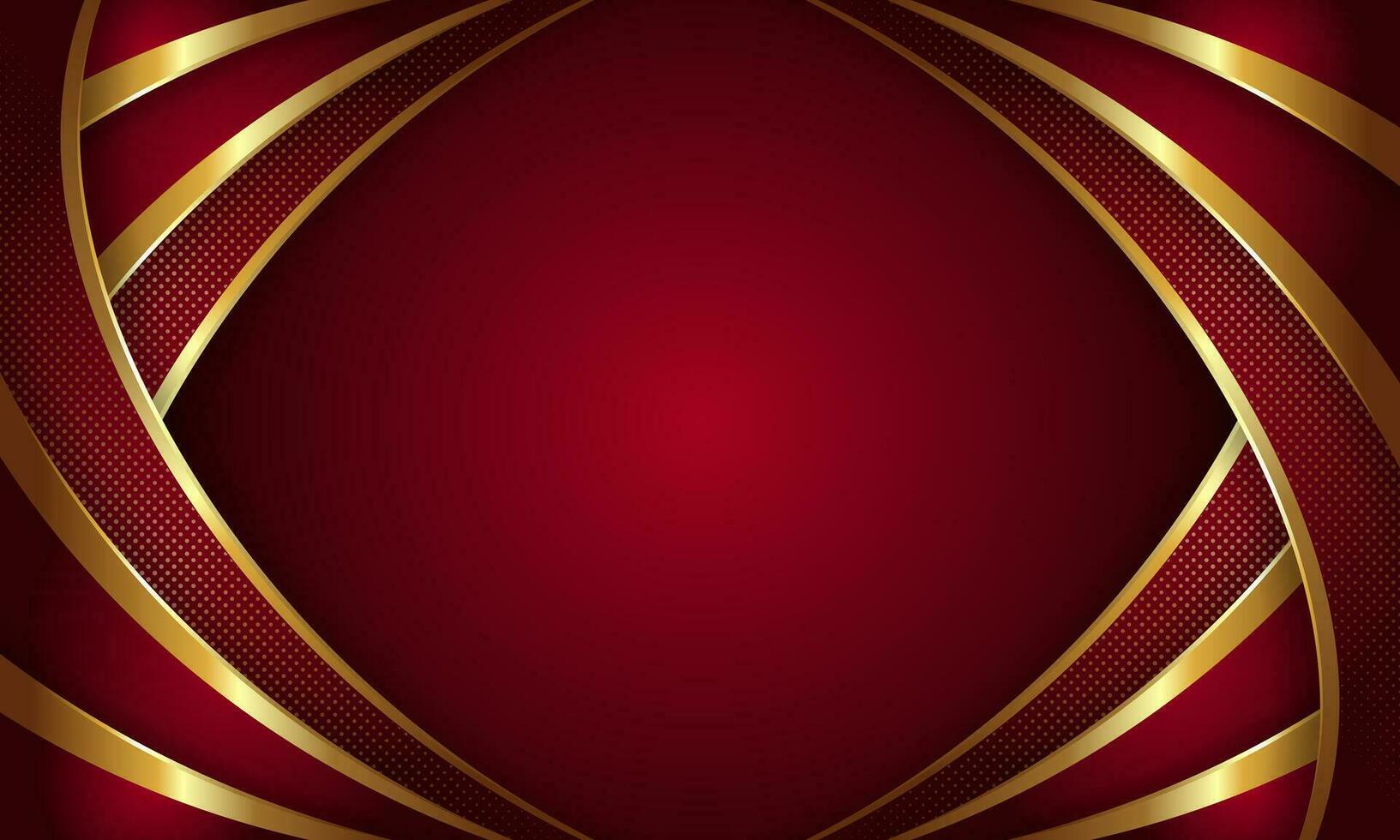 Luxury background dynamic shape red with shiny golden line. - Vector. vector
