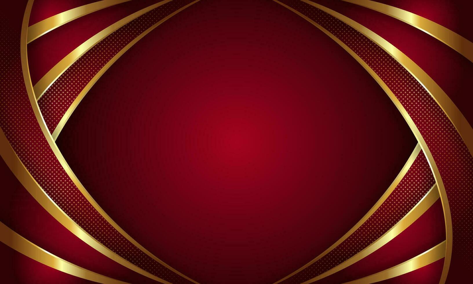 Luxury background dynamic shape red with shiny golden line. - Vector. vector