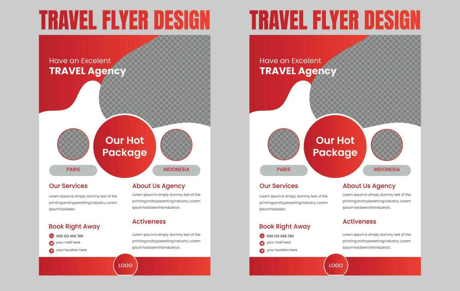 flyer design for travel vector