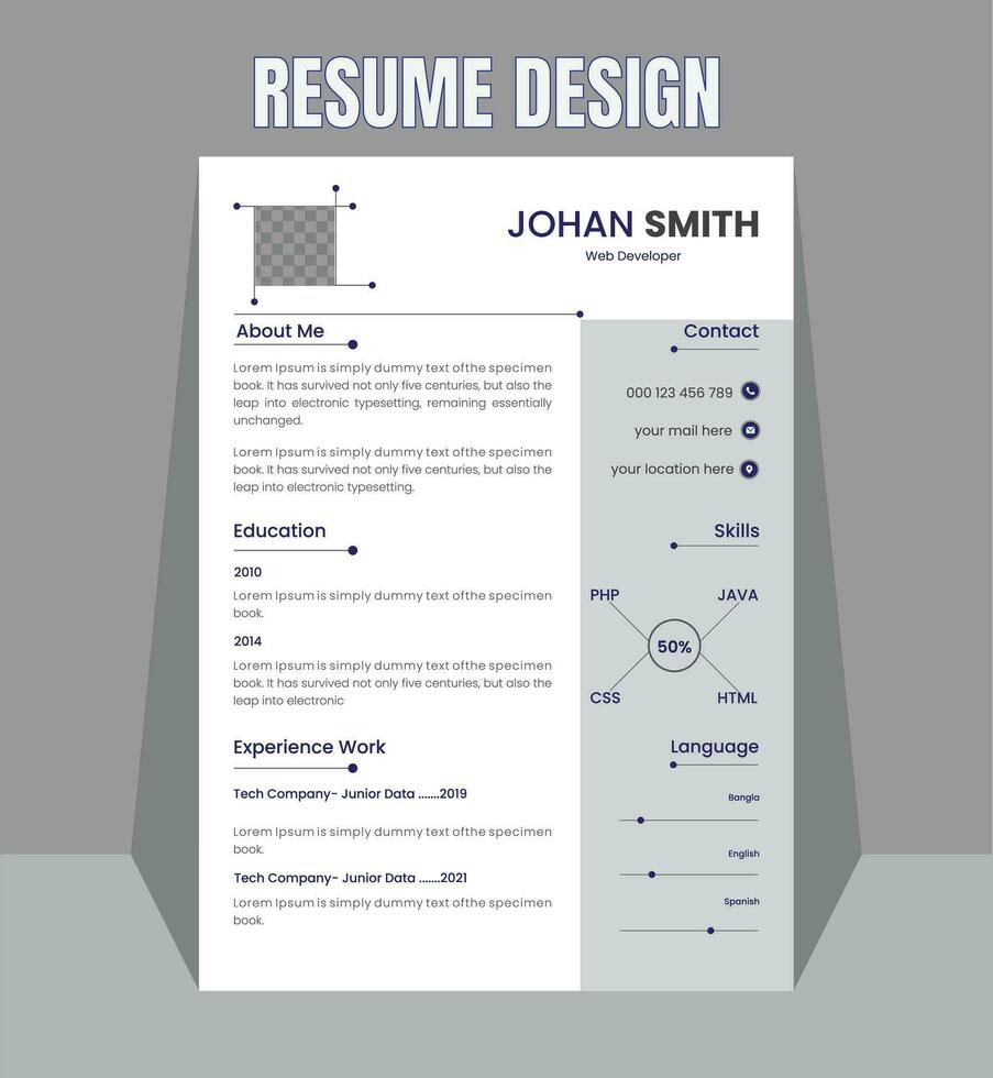 Resume and Cover Letter Layout and Design . vector